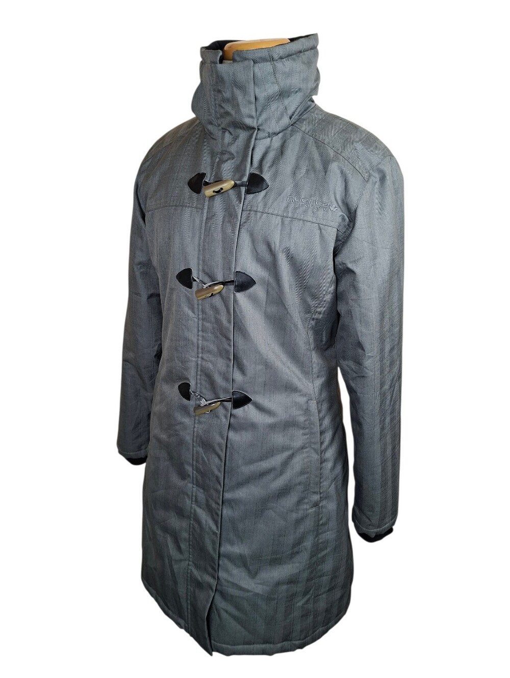 Quartz Co. Long Parka Winter Gray Coat Size M Made In Canada Quartz Nature